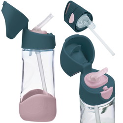 Butelka tritanowa bidon dla dzieci BBox kubek ze słomką i uchwytem 450ml Indigo Rose BB00445