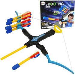 Zestaw strzelecki dla dzieci łuk sportowy ze strzałami niebiesko-czarny