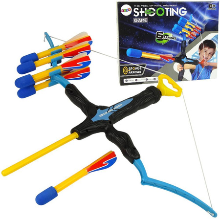 Zestaw strzelecki dla dzieci łuk sportowy ze strzałami niebiesko-czarny