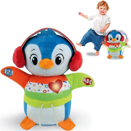Interaktywny edukacyjny pluszak Pingwinek Edu dla dzieci wesołe piosenki Clementoni