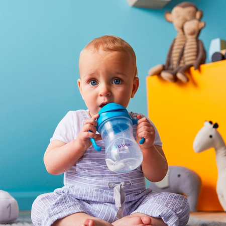 Innowacyjny kubek bidon dla dzieci z obciążoną słomką BBox borówkowy 240ml BB00501