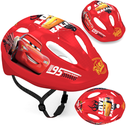 Dziecięcy ochronny kask rowerowy Auta Cars Disney czerwony 9042