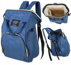 Torba do wózka dla dzieci torba organizer dla rodziców taty mamy plecak niebieski na pieluchy butelki