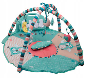 Interaktywna piankowa mata edukacyjna dla dzieci z pianinkiem grzechotki 3w1