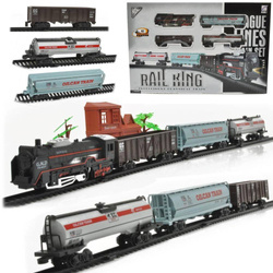 Kolejka elektryczna dla dzieci Rail King lokomotywa trzy wagony