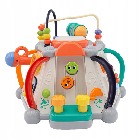 Interaktywna kostka edukacyjna dla dzieci Zabawka sensoryczna z dźwiękiem i światłem HOLA