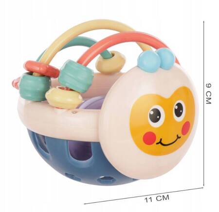 Wielofunkcyjna zabawka dla dziecka grzechotka gryzak kula sensoryczna 