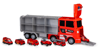 Duża ciężarówka strażacka laweta samochód 6 aut garaż tir Ecotoys HC484968